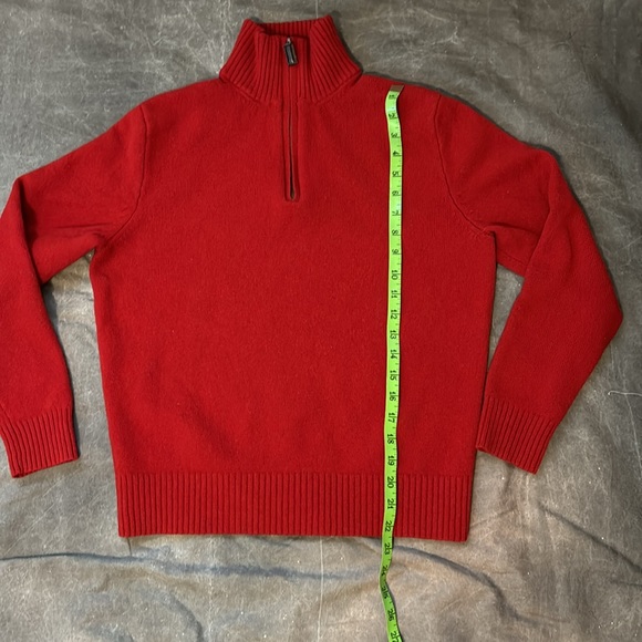 100% Lambswool J Crew Red Sweater S/M - Picture 3 of 8